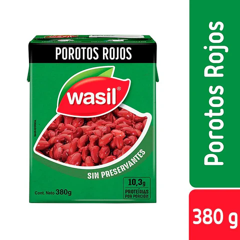 POROTOS ROJOS WASIL, 380 G NETO