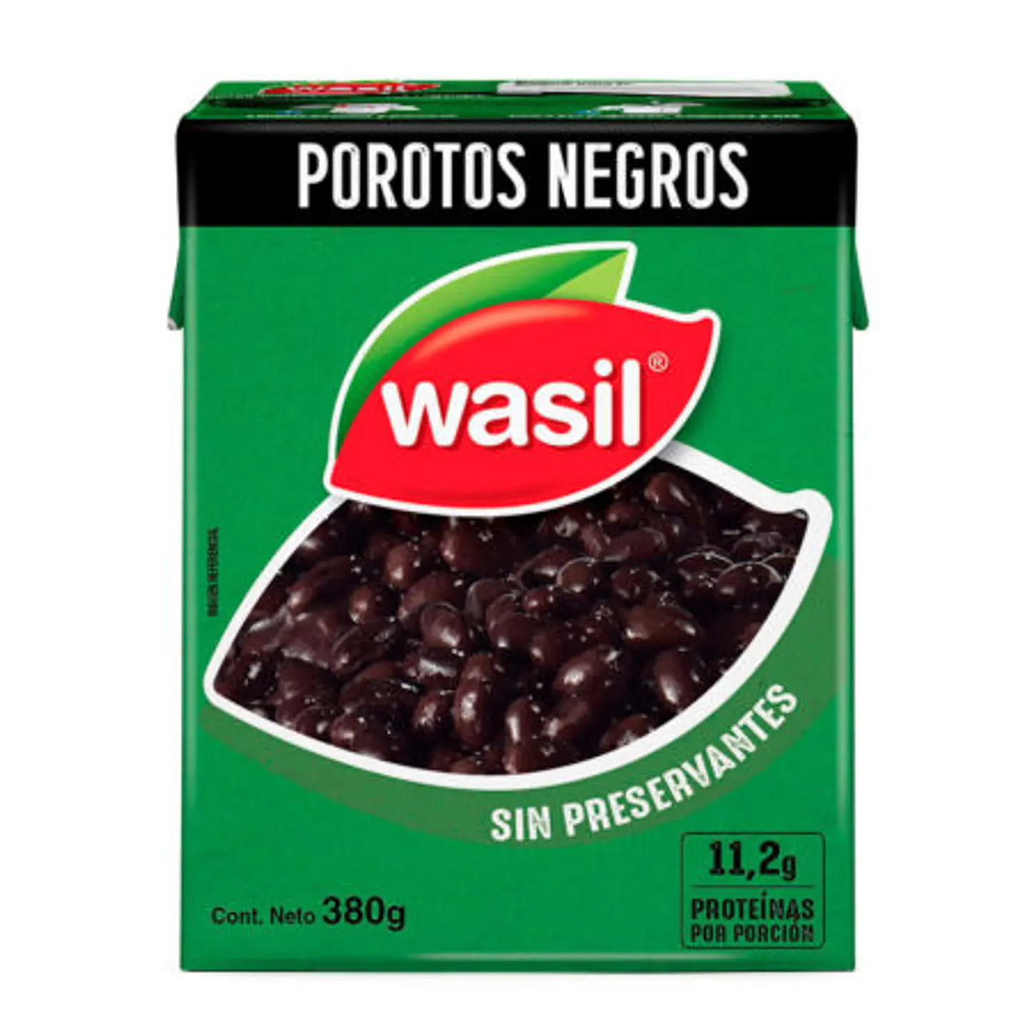 POROTOS NEGROS WASIL, 380 G NETO 1