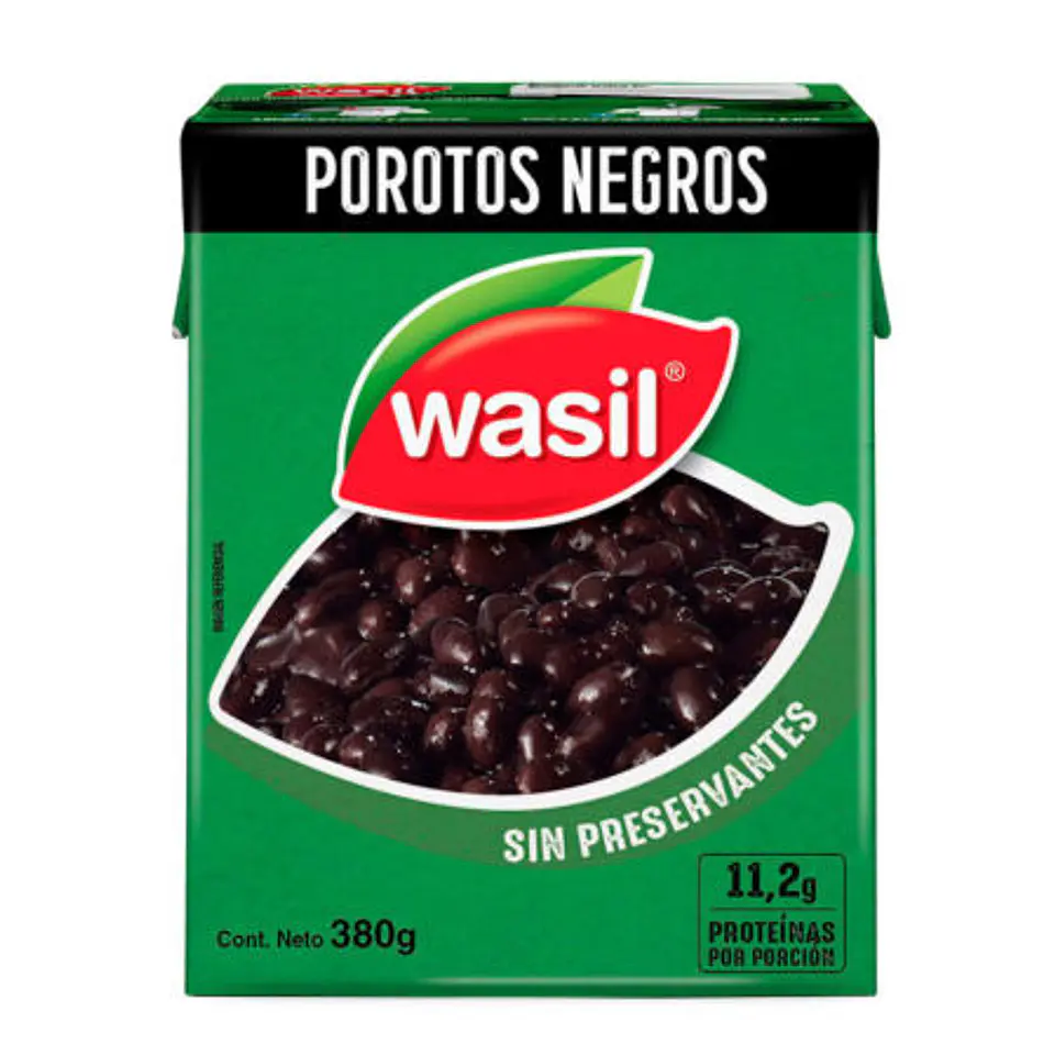 POROTOS NEGROS WASIL, 380 G NETO 1