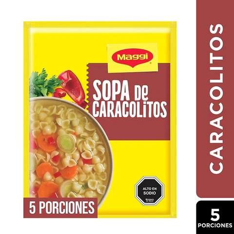 Sopa de Caracolitos (5 Porciones) Sobre, 76 g