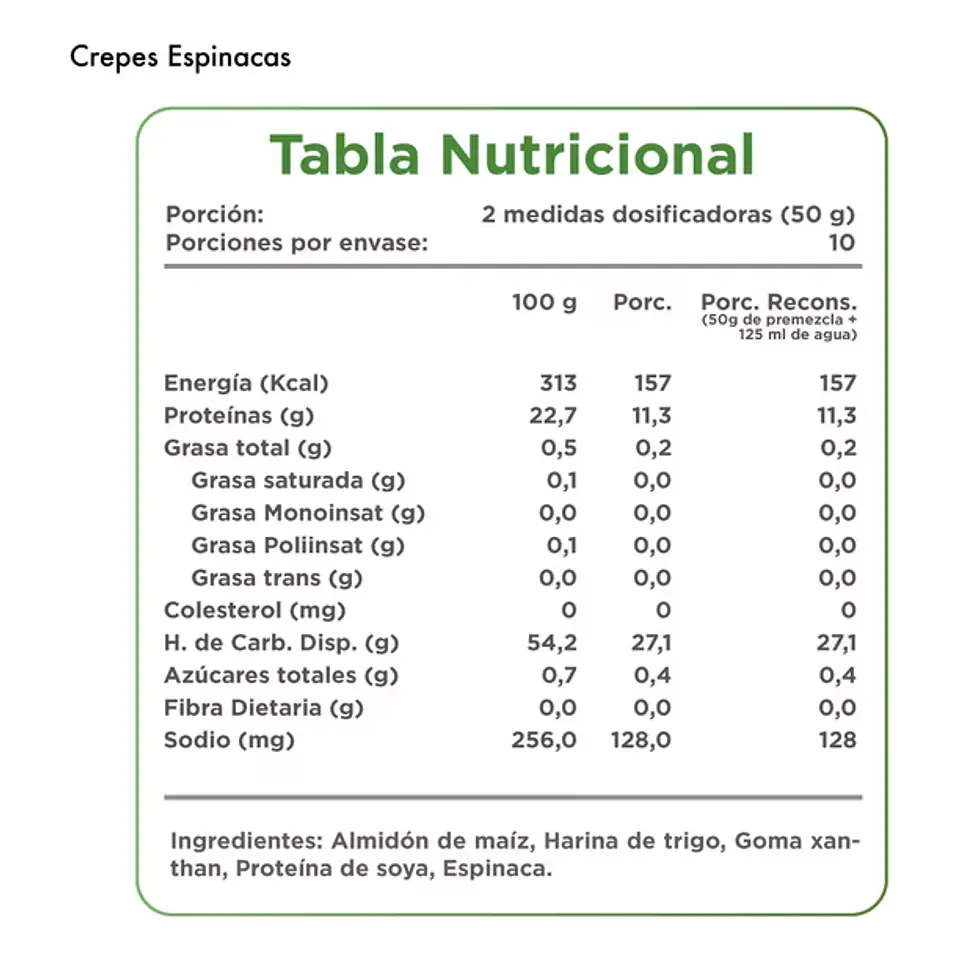 Crepes Vegano Proteico 500 Grs. Mezcla Lista (solo Agua) 2