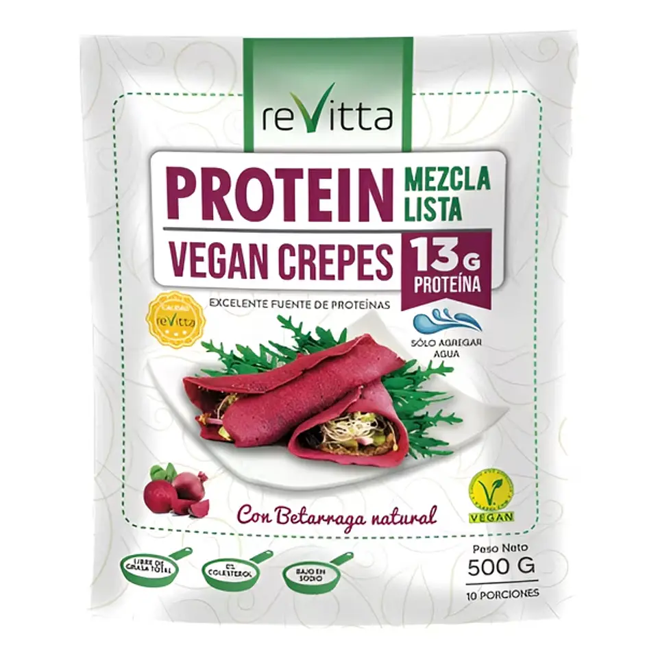 Crepes Vegano Proteico 500 Grs. Mezcla Lista (solo Agua) 1