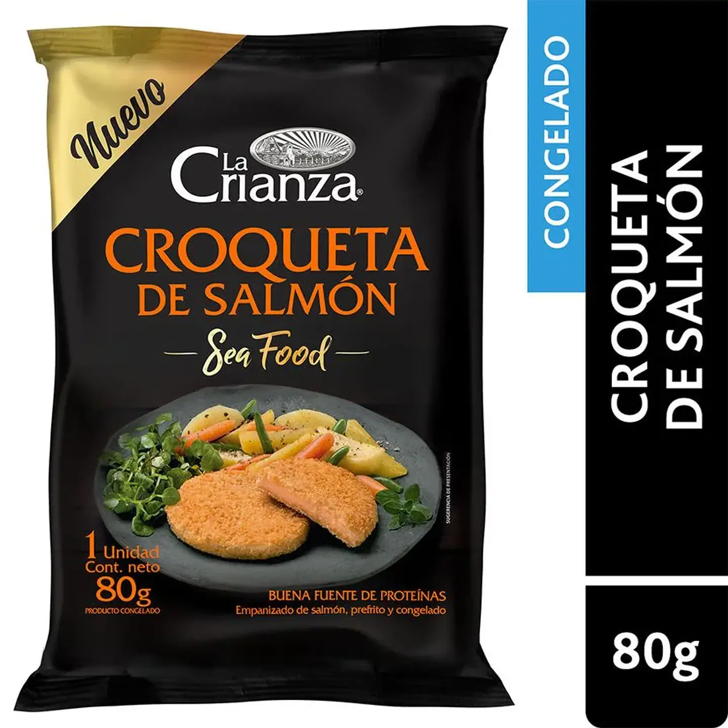 Croqueta de Salmón Apanadas 80g 1
