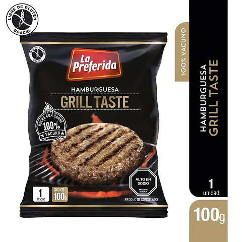 Hamburguesa de Vacuno La Preferida Grill Taste 100 g