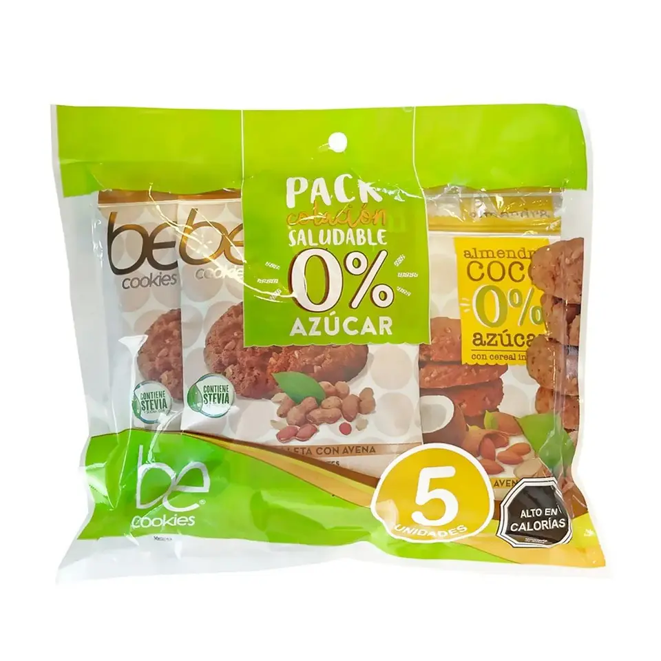 Pack Galletas Colación Saludable Sin Azúcar Be Cookies 120 g 1