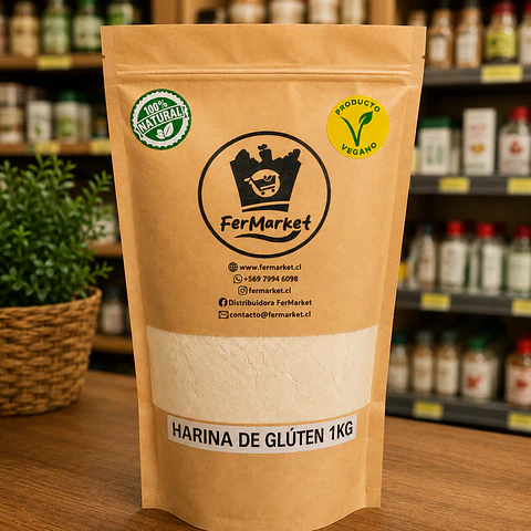 Harina de Gluten1KG-  FerMarket -VeganFer 