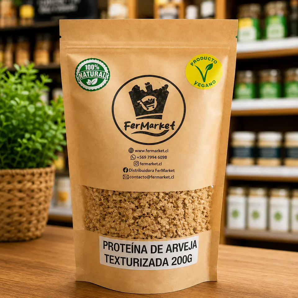 Proteina de Arveja Texturizada 200g - Vegan Fer / Fermarket 1