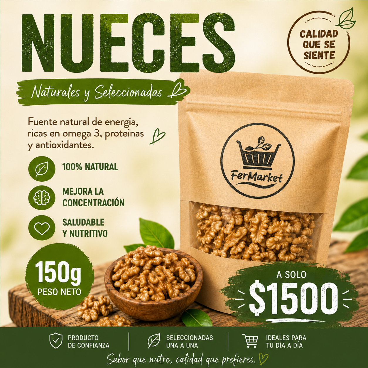 Nueces 150 gr - VeganFer