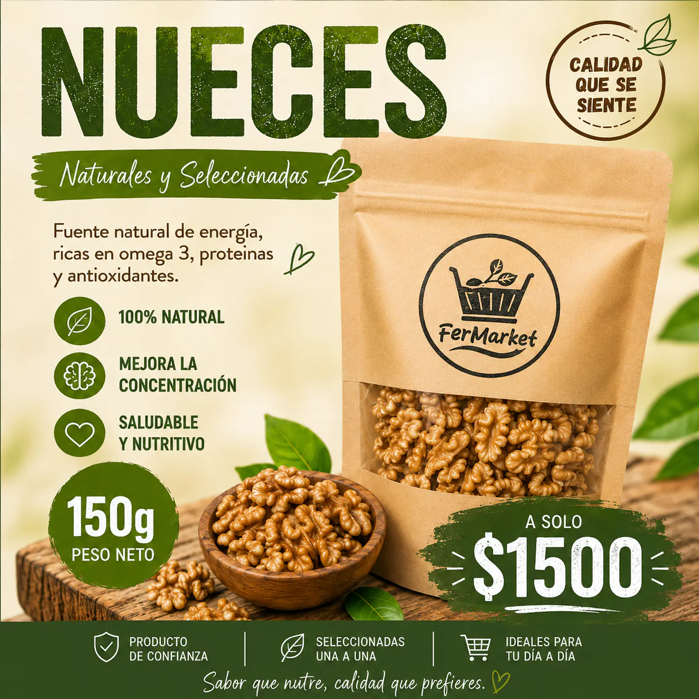 Nueces 150 gr - VeganFer 1