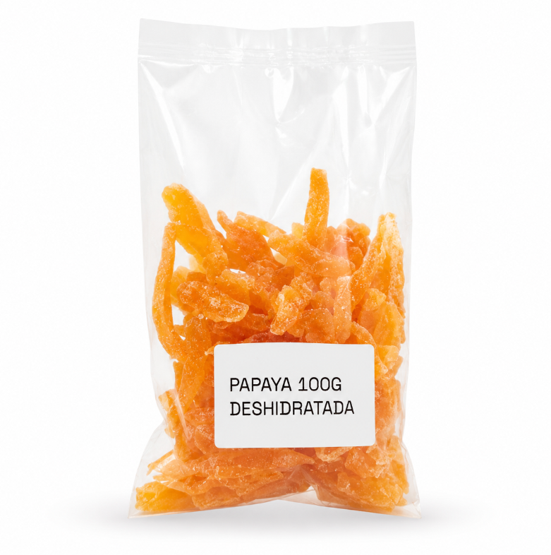 Papaya deshidratada 100 Grs