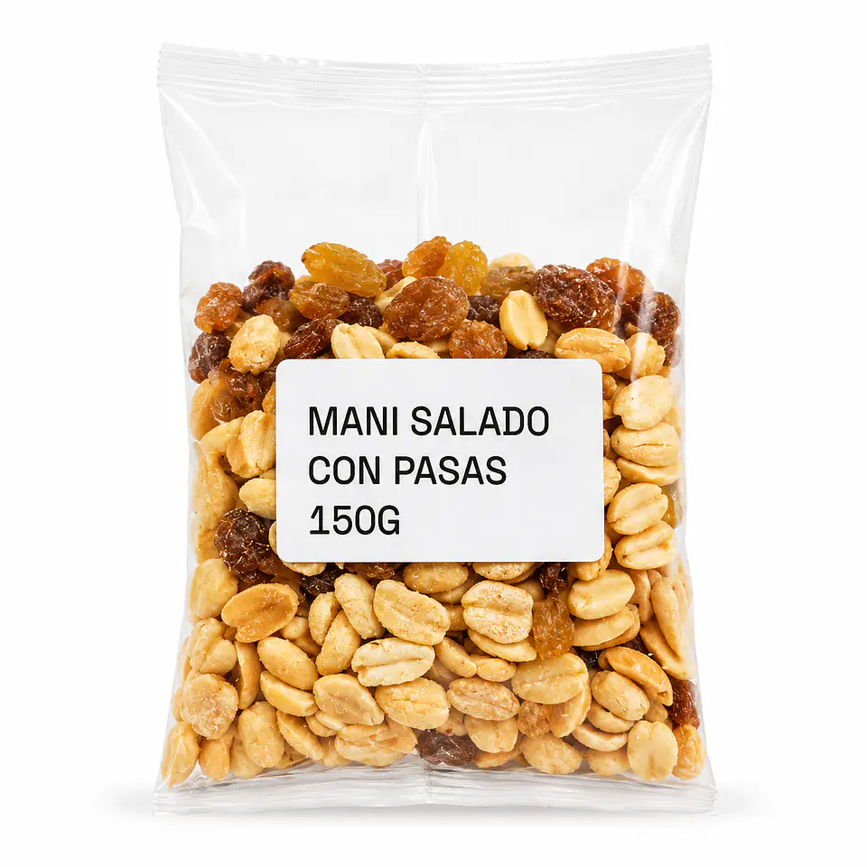 Mani salado con pasas - 100g 1