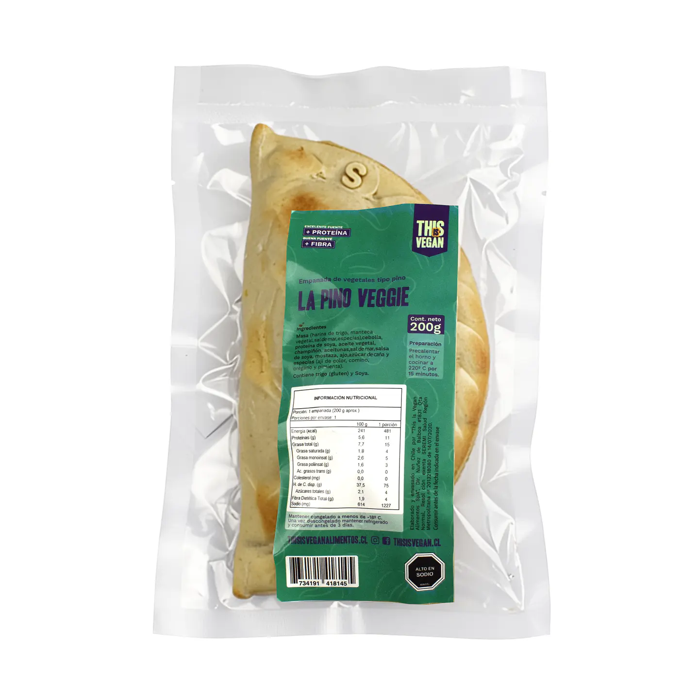 Empanada de Pino Vegana congelada 200g 1