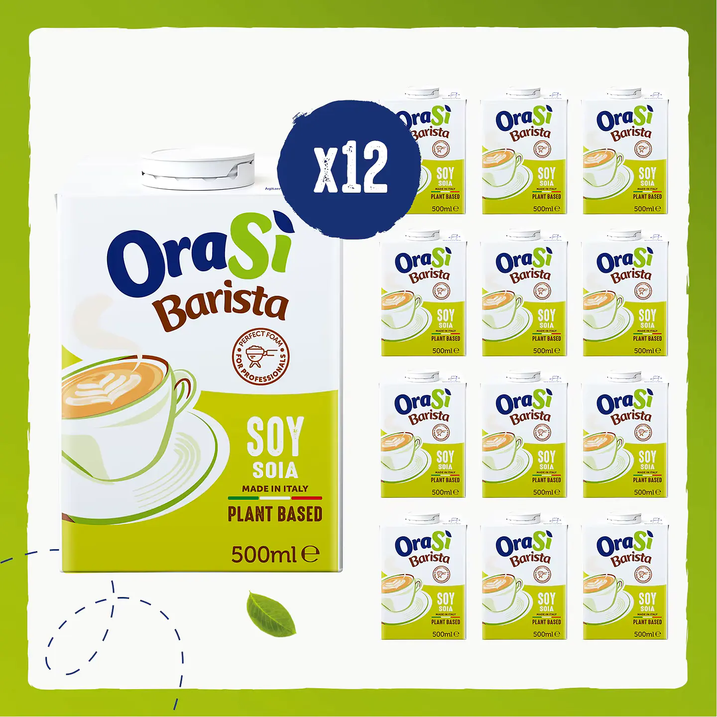  Caja 12 Unidades Barista Soya 500ml Bebida Vegetal OraSi 1