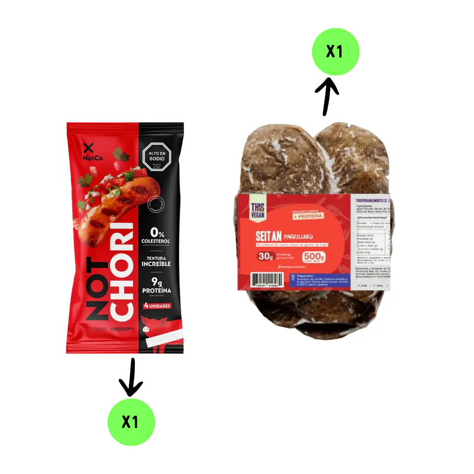 BOX PARRILLERA VEGANA FERMARKET N.º 3 – NOT CHORI + SEITÁN PARRILLERO | ESPECIAL 18 DE SEPTIEMBRE 1