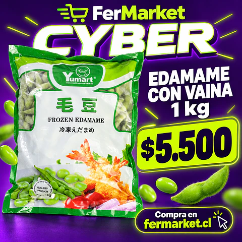 Edamame De Soya con Vaina Importado 1kg