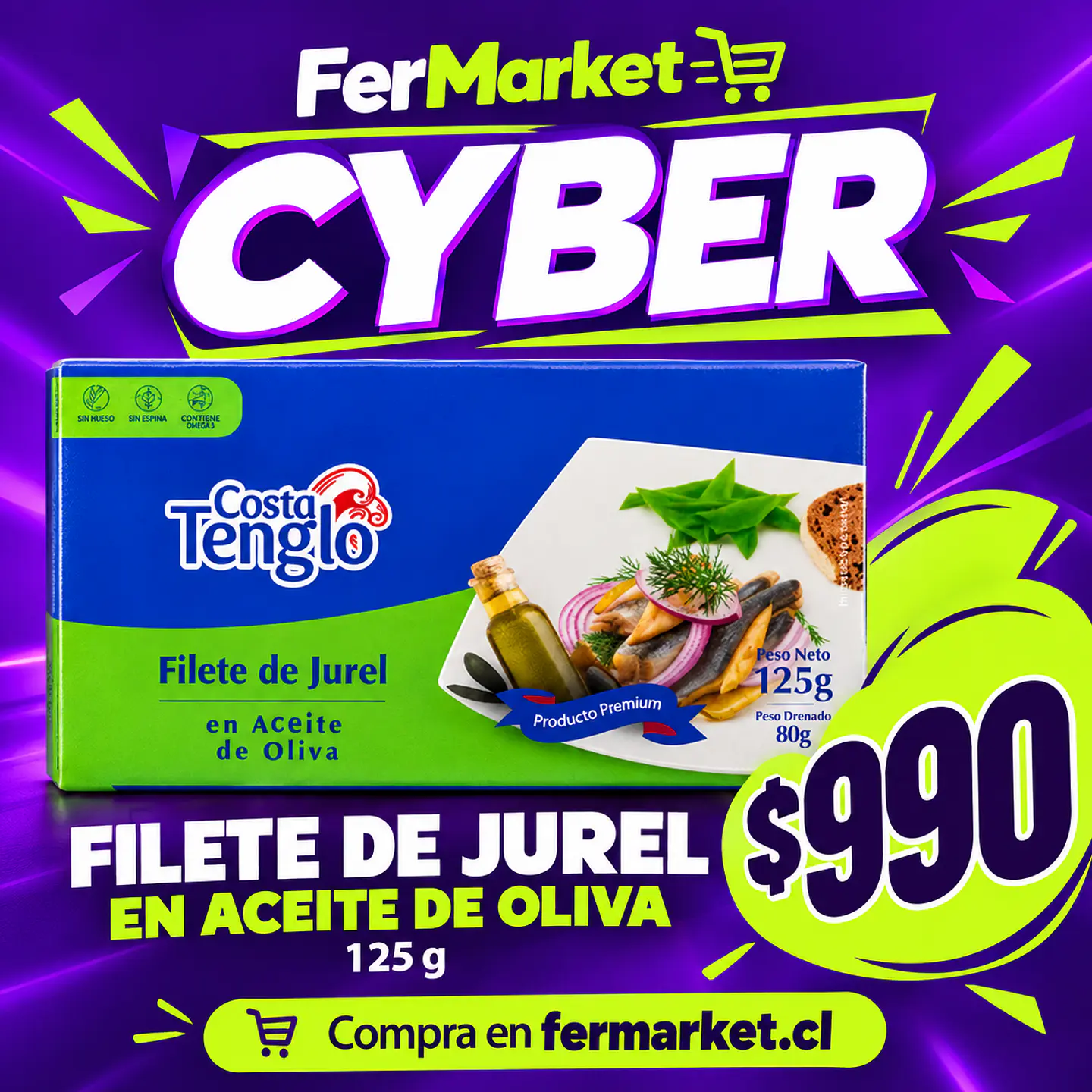 FILETE DE JUREL 125g ACEITE DE OLIVA 1