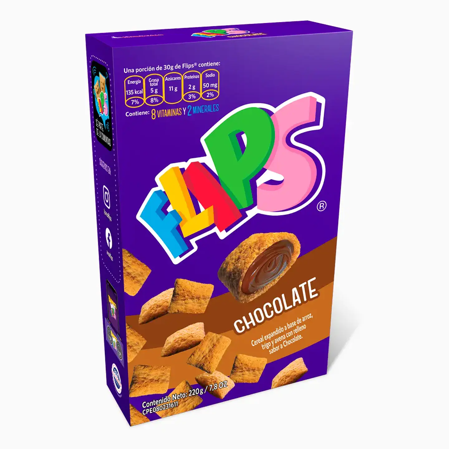 CEREAL FLIPS CHOCOLATE 220G  1