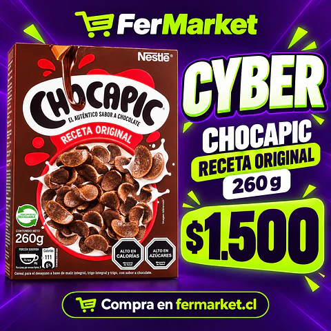 CEREAL CHOCAPIC 250G Receta Original -NESTLE