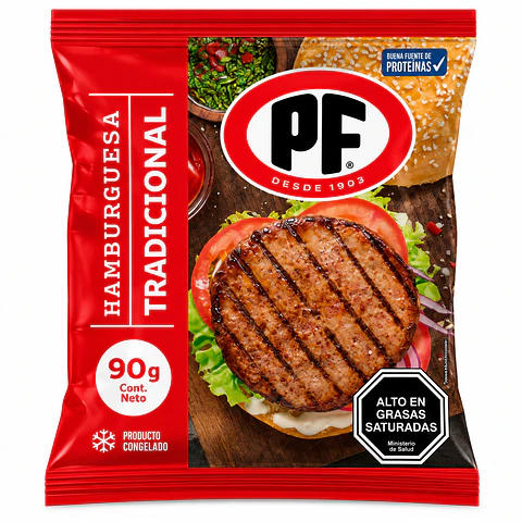 Hamburguesa Tradicional 90g - PF