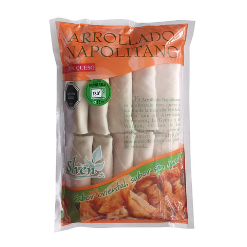 ARROLLADO NAPOLITANO  (JAMON QUESO) - 400G (10UN) - SHEN