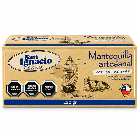 Mantequilla Artesanal con sal de mar 230g - San Ignacio 