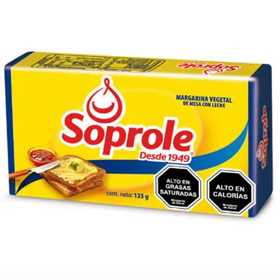 MARGARINA VEGETAL de Mesa con Leche 125g - Soprole 1