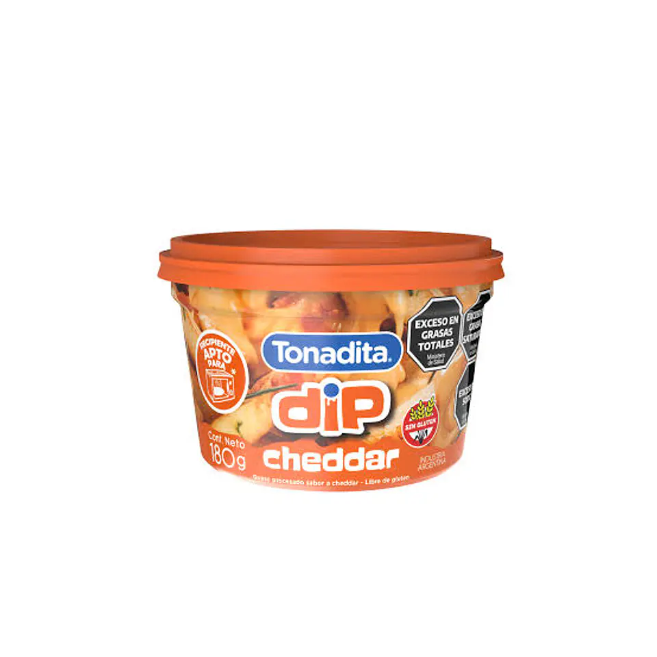 Dip Cheddar Queso Untable 180g - Tonadita 1