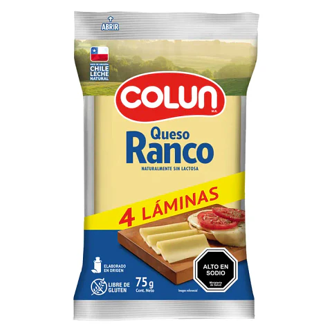 Queso Ranco Laminado 75g - Colun