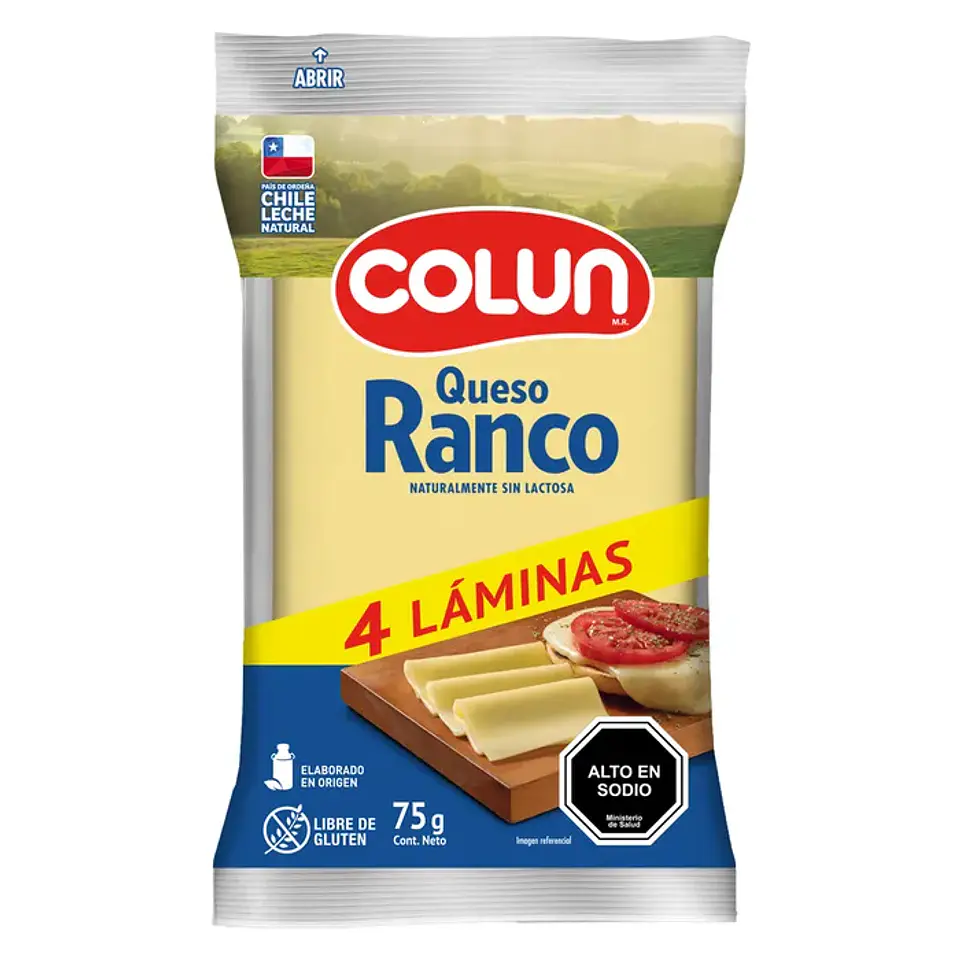 Queso Ranco Laminado 75g - Colun 1