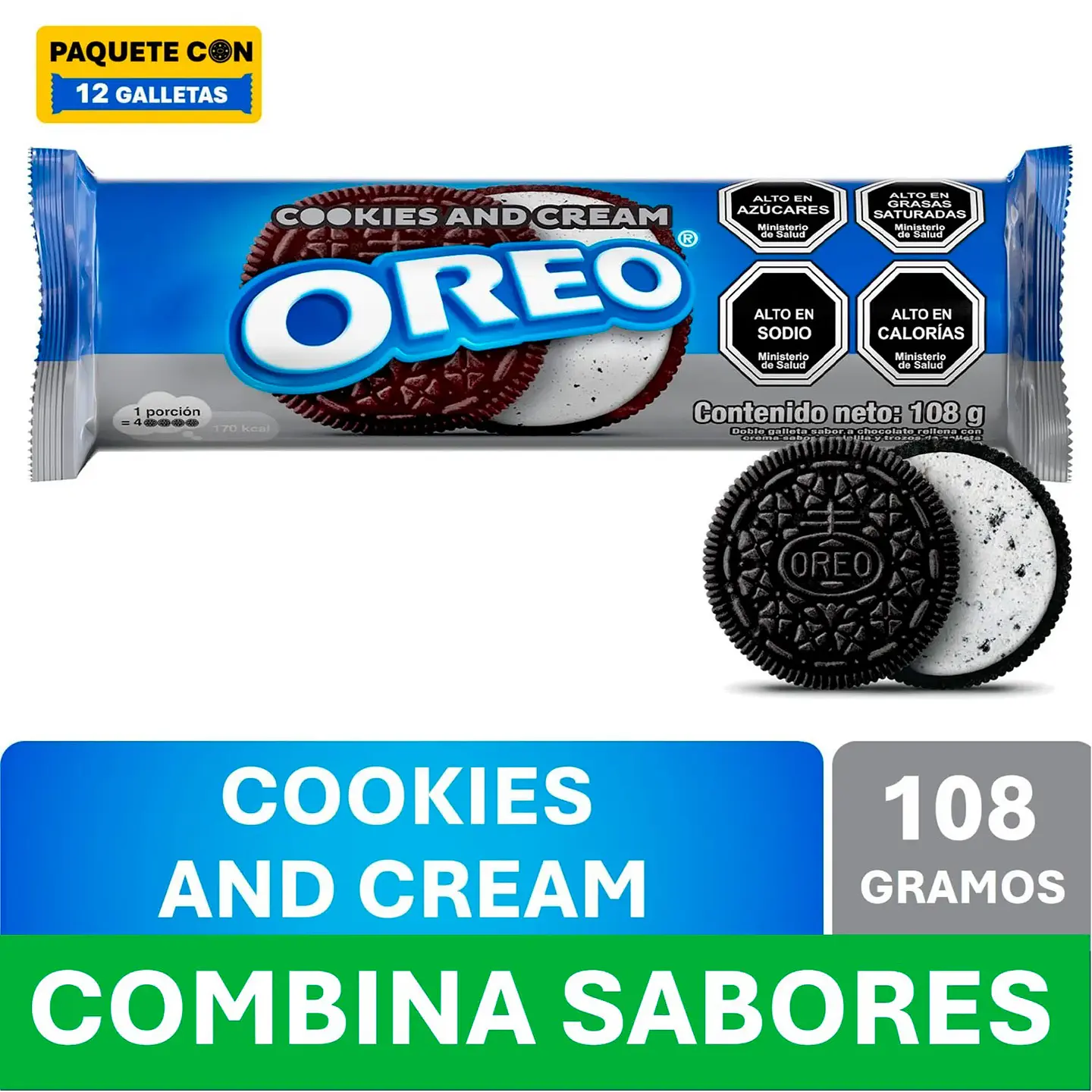 Galletas Oreo Cookies and Cream 108g  1