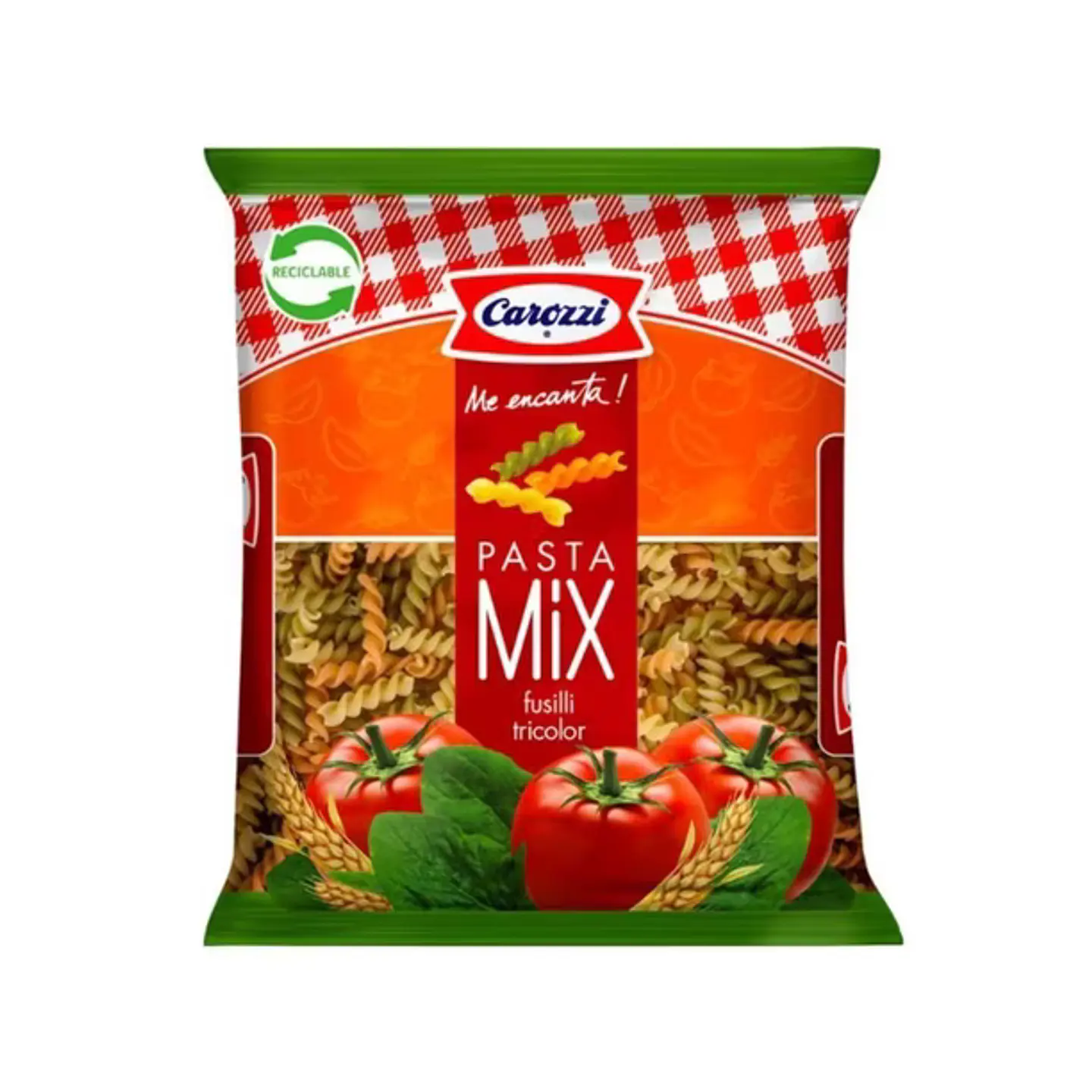 Pasta Mix Espirales Tricolor 400g - Carozzi 1