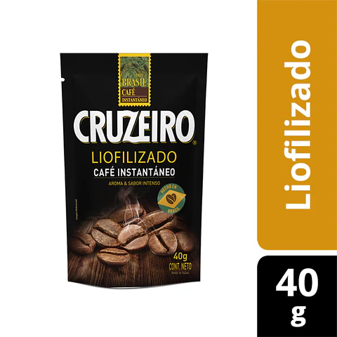 Café Instantáneo Liofilizado Sachet, 40 g - Cruzeiro