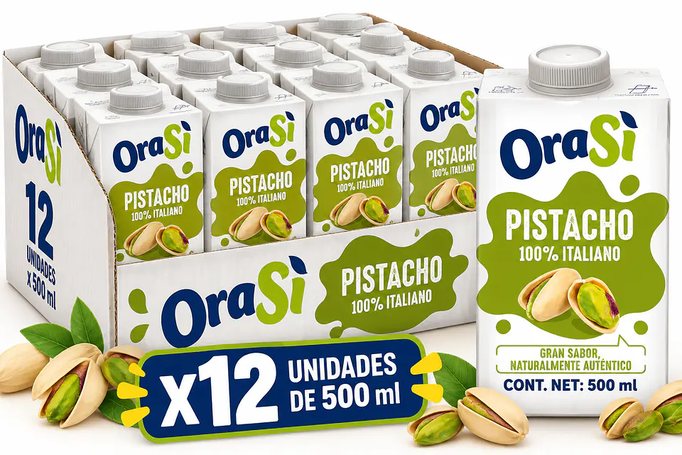 CAJA ORASI PISTACHO 500ML X 12 UNIDADES 1