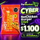 NOT CHICKEN BURGER CRISPY 95G  - thumbnail 1