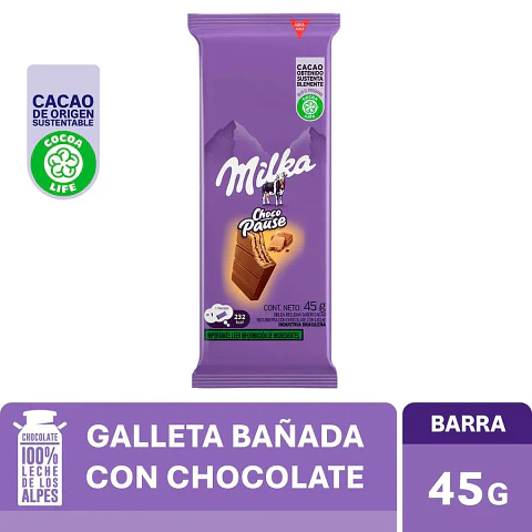 GALLETA BAÑADA CON CHOCOLATE - MILKA CHOCO PAUSE 45G