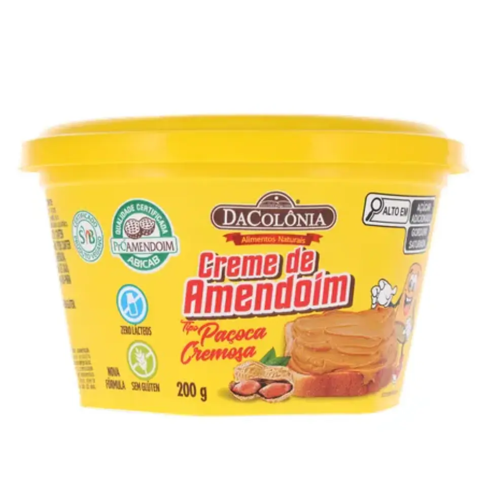 Crema de Maní Paçoca Brasileña DaColônia 200 g – Vegana y Sin Gluten 1
