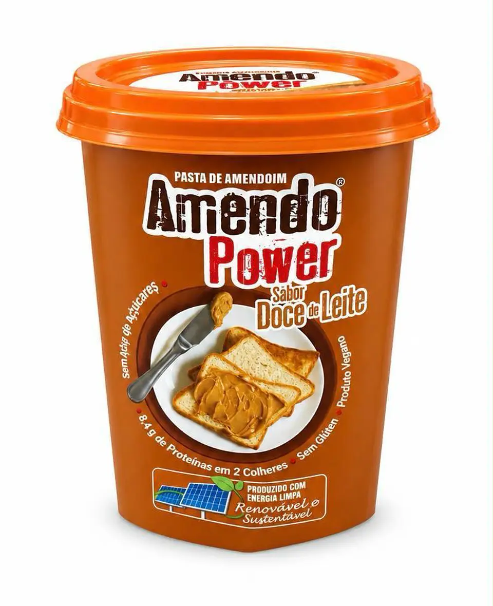 Pasta de Maní Amendo Power Sabor Dulce de Leche 450g – Vegana, Sin Gluten 1