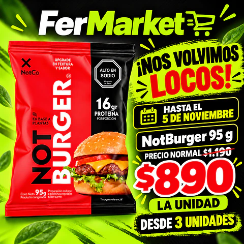 OFERTA Not Burger 95g V3.0 desde 3 unidades 