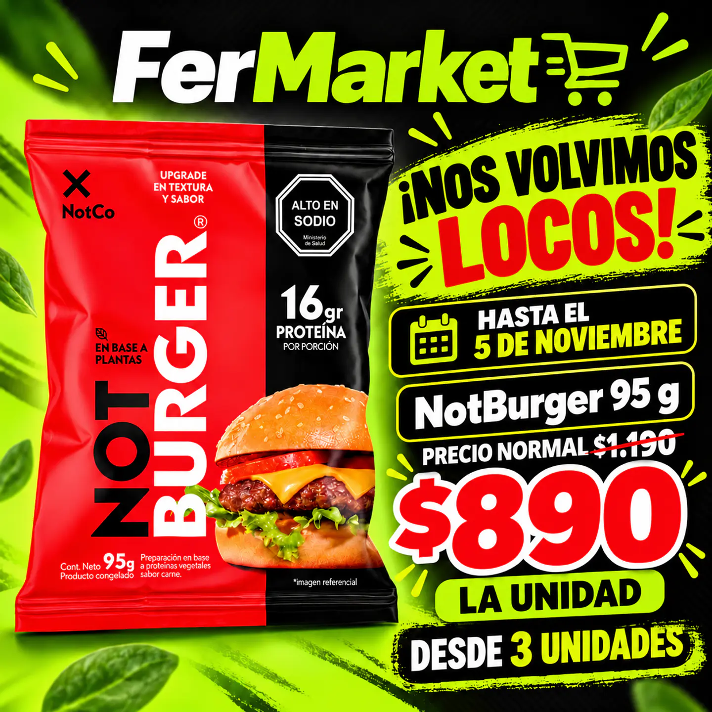 OFERTA Not Burger 95g V3.0 desde 3 unidades  1