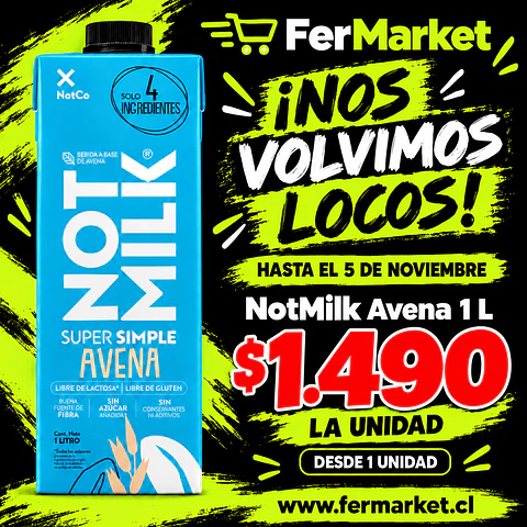 OFERTA - NOTMILK AVENA 1L