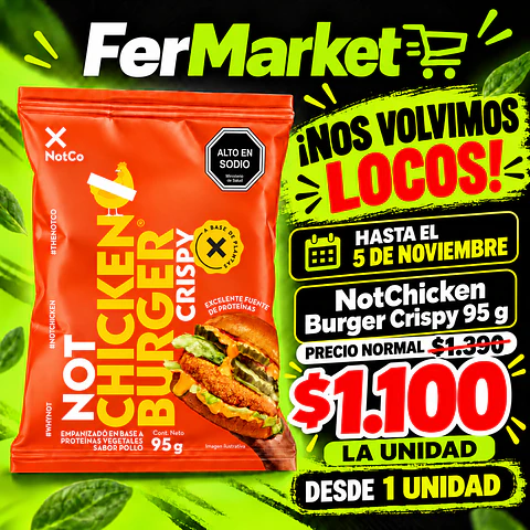 NOT CHICKEN BURGER CRISPY 95G 