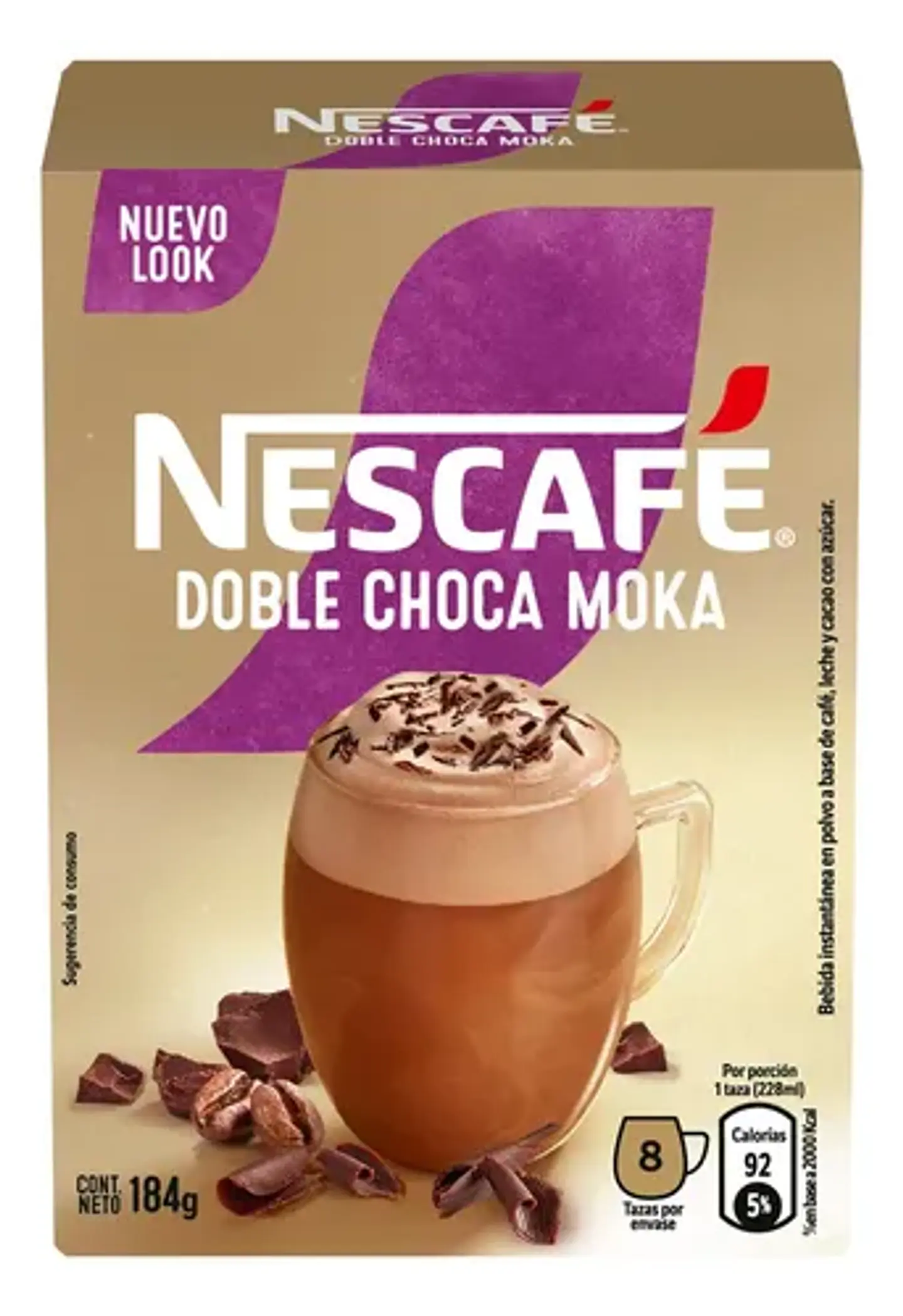 Café Nescafé Doble Choca Moka 184g (8x23g) 1