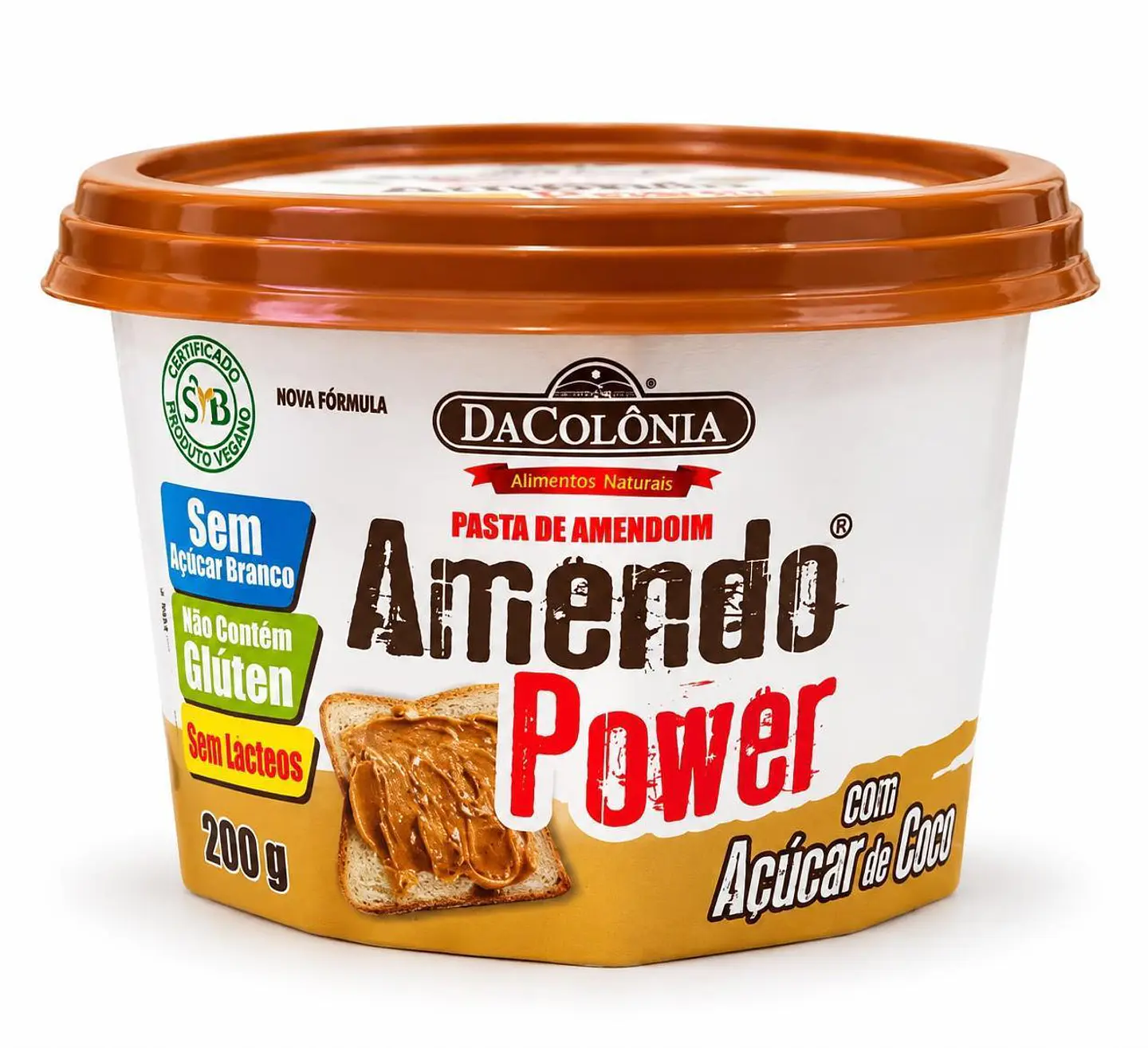 Pasta de Maní Amendo Dacolonia Power con Azucar de Coco 200g – Vegana, Sin Gluten 1