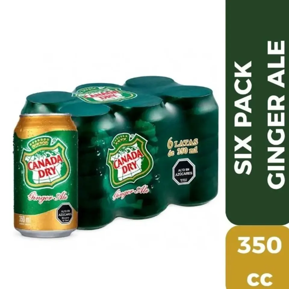 Pack bebida Canada Dry Ginger Ale 6 un x 350ml 1