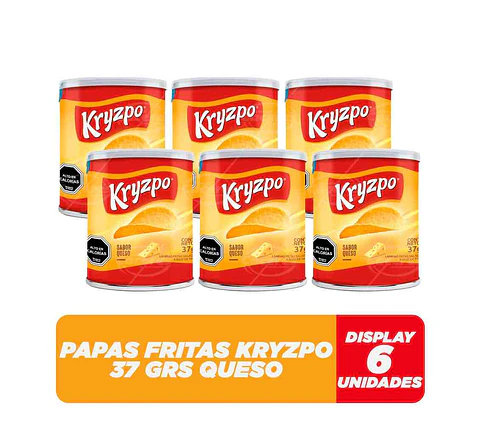 Pack Papas Fritas Sabor Queso 6 un x 37g - Kryzpo