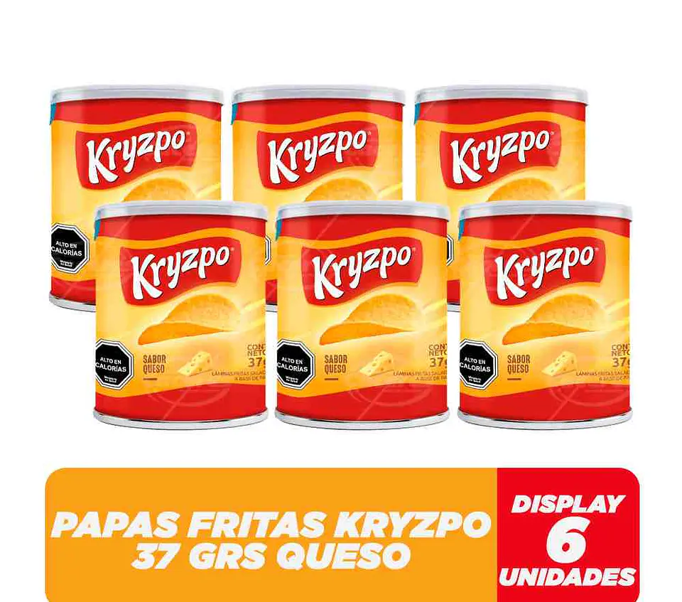 Pack Papas Fritas Sabor Queso 6 un x 37g - Kryzpo 1