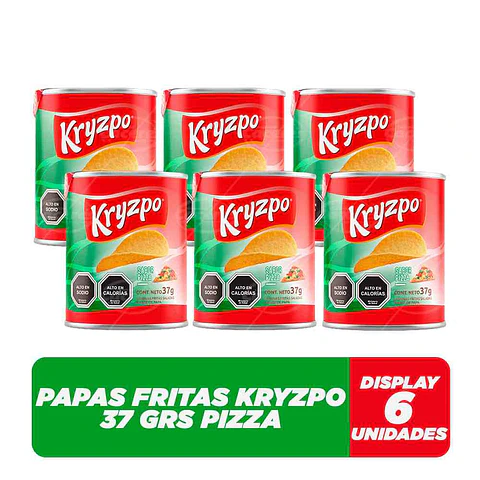 Pack Papas Fritas Sabor Pizza 6 un x 37g - Kryzpo