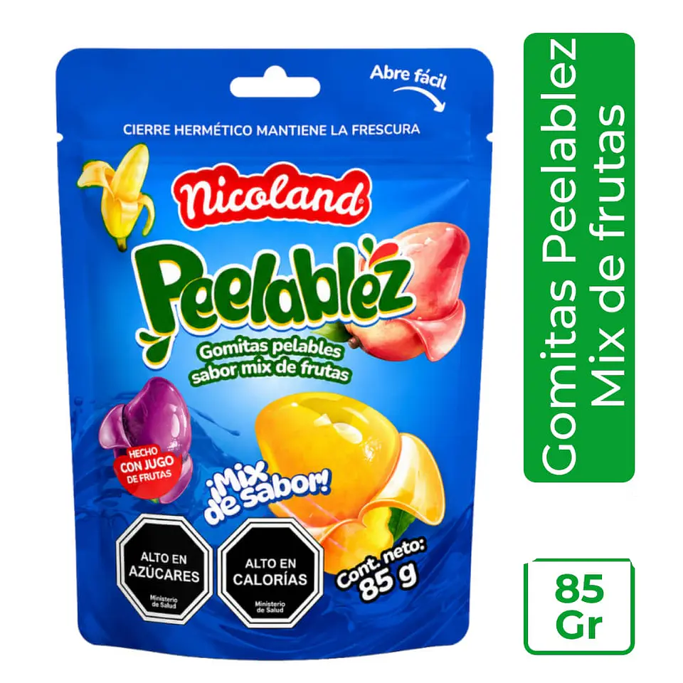 Gomitas Peelablez Mix de Frutas 85 g - Nicoland 1