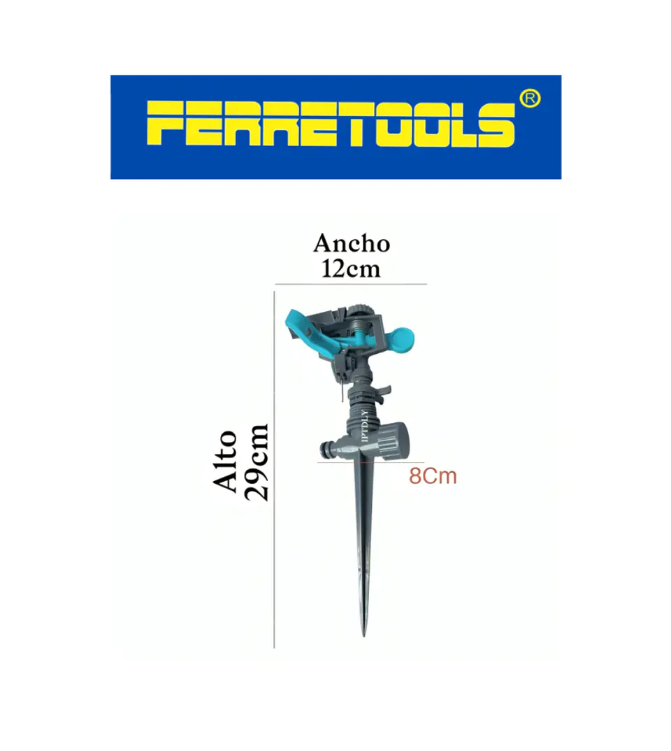 Regador aspersor plástico C / acoples  ferretools 1