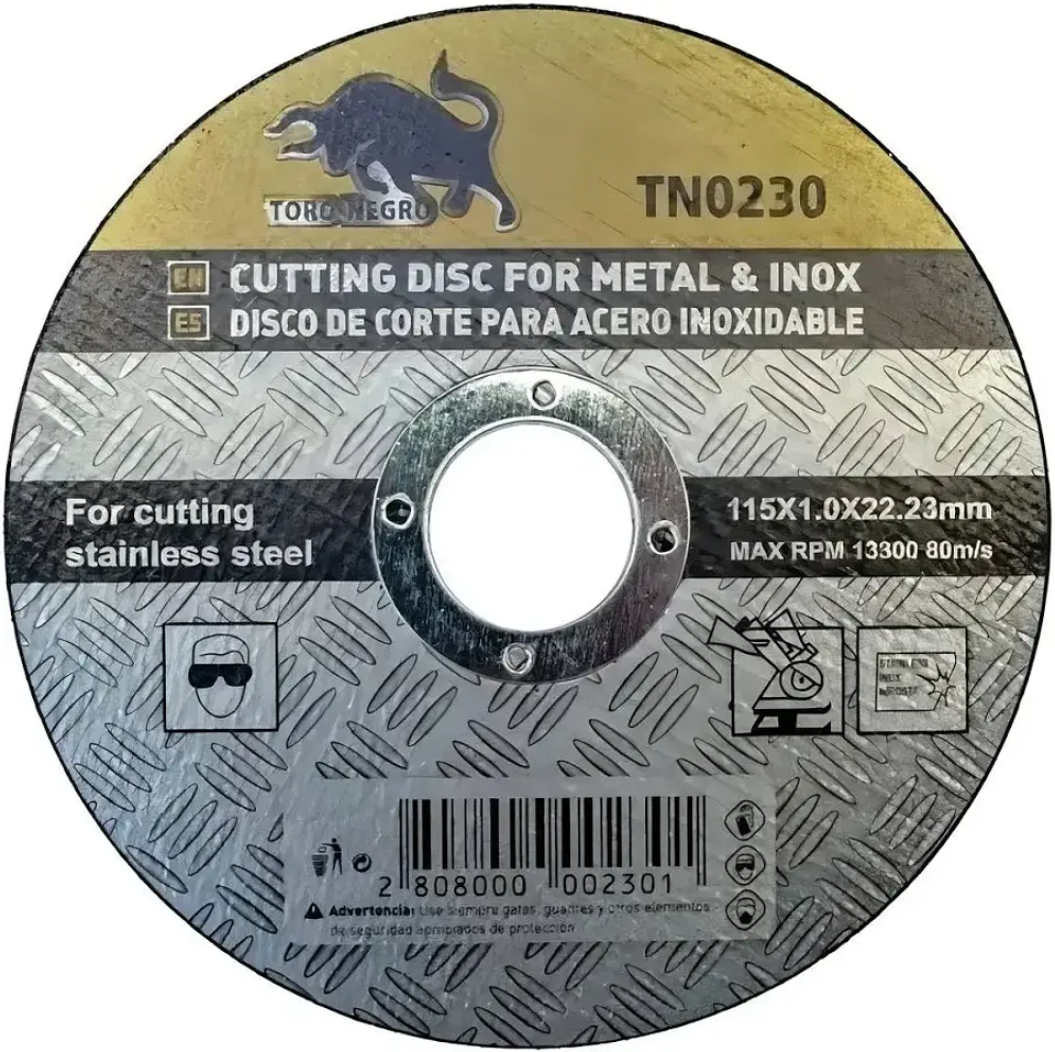 Disco corte metal fino 115mx1.2 (4.5)  toro negro 1